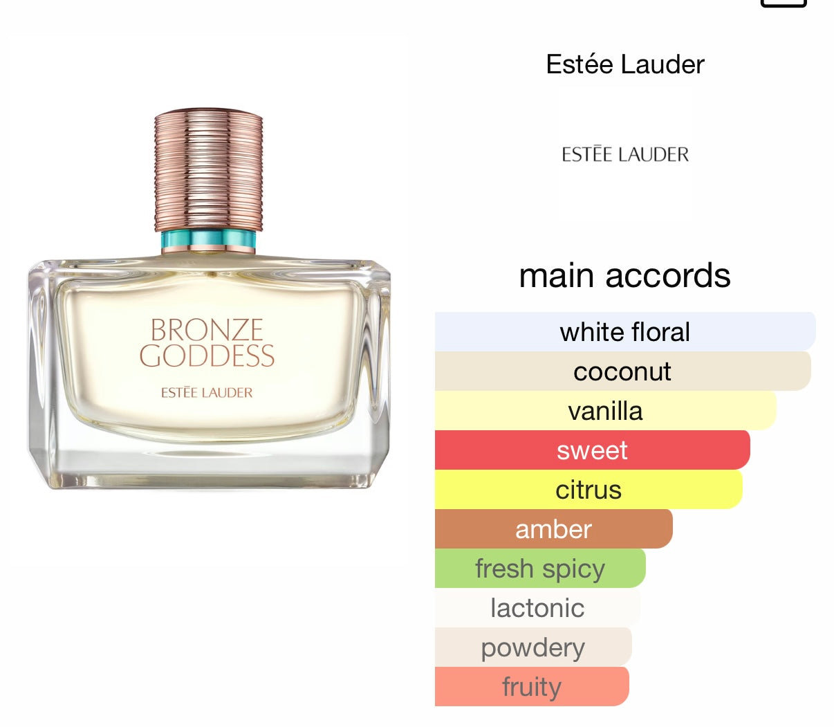 PERFUME GODDESS BRONZE
Eau Fraîche 100ml