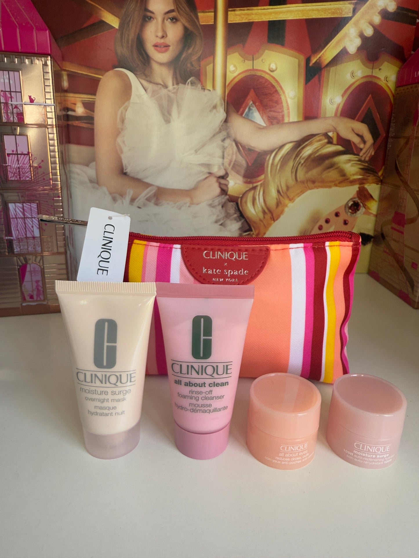 Set clinique x Late spade 4 productos + estuche