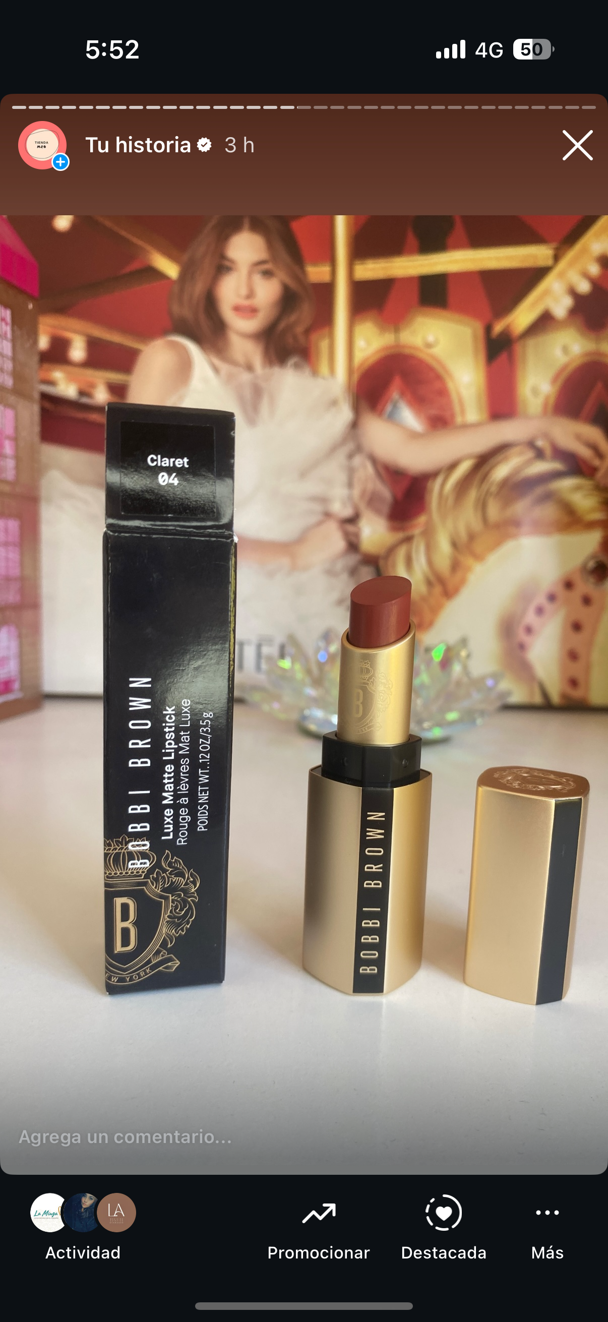 Labial Bobbi Brown luxe matte lipstick