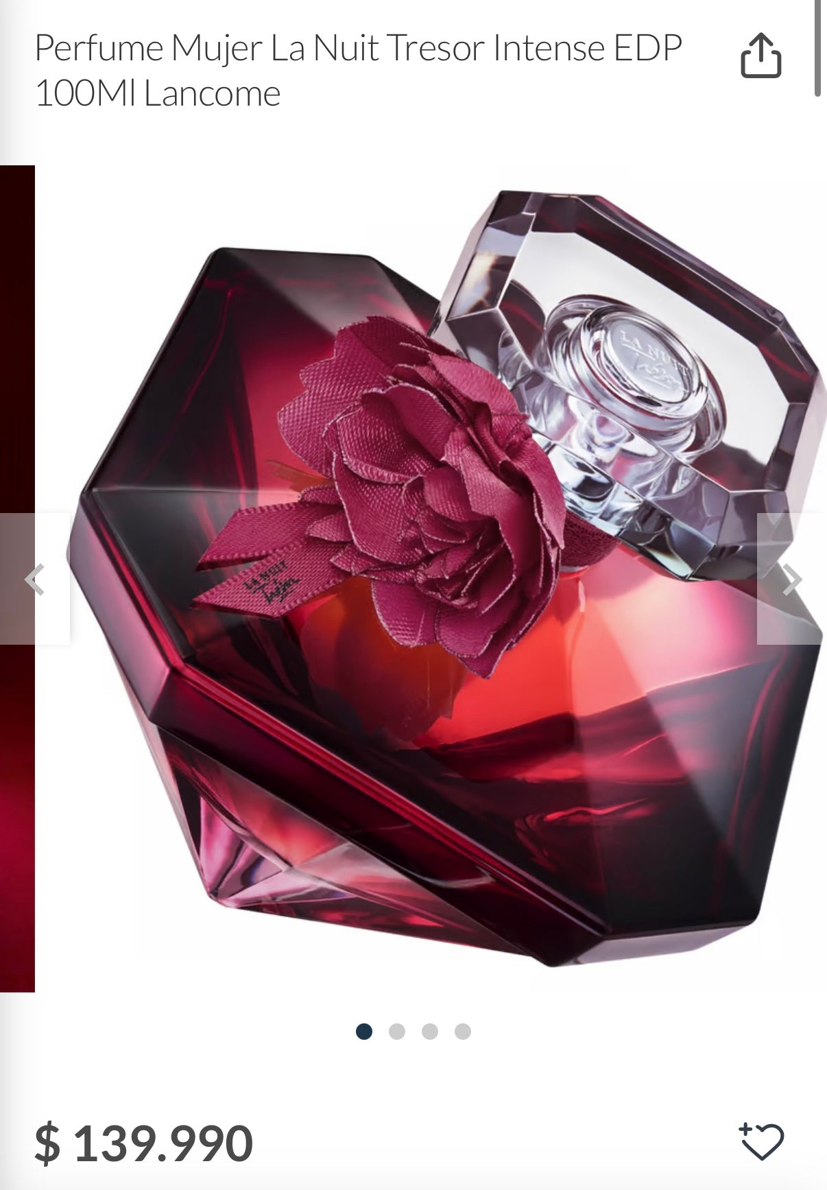 Tresor la Nuit intense 100ml