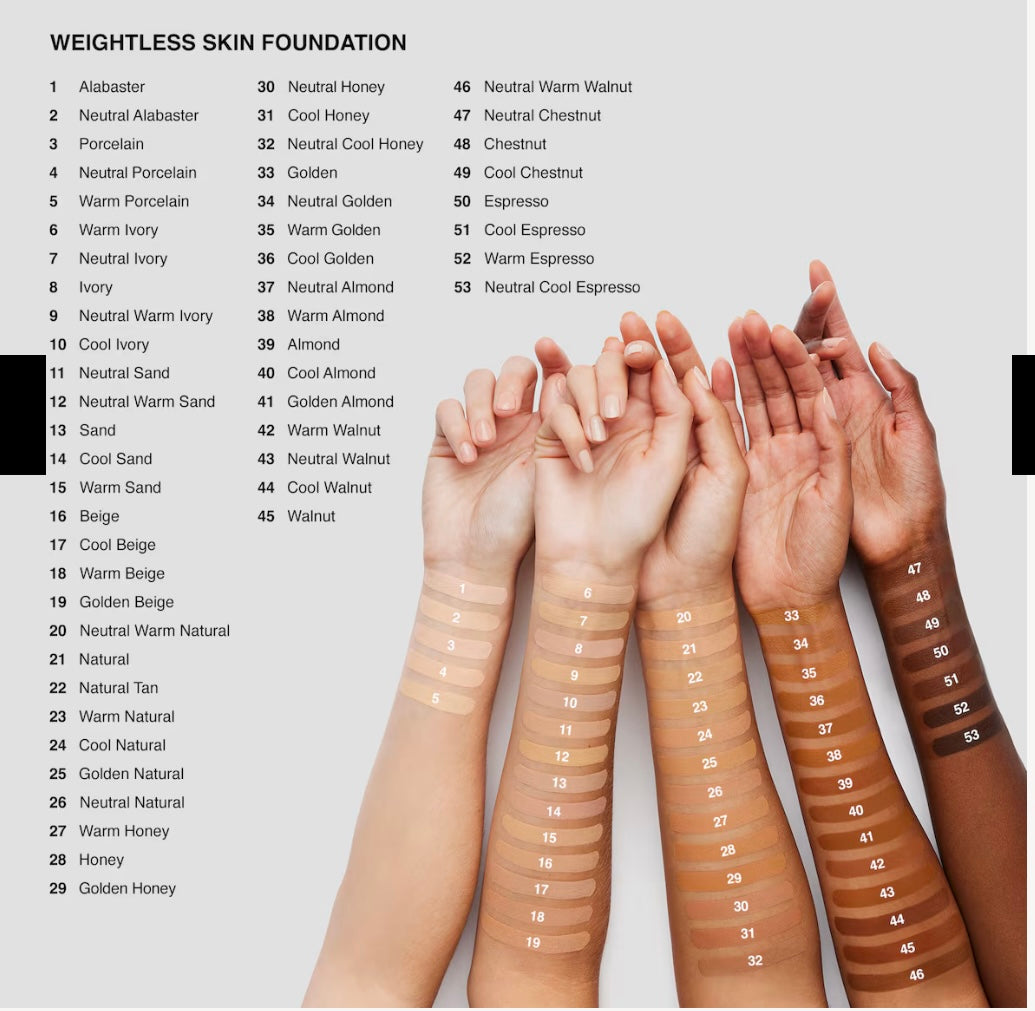 Base de maquillaje Bobbi Brown weightless foundation varios tonos
