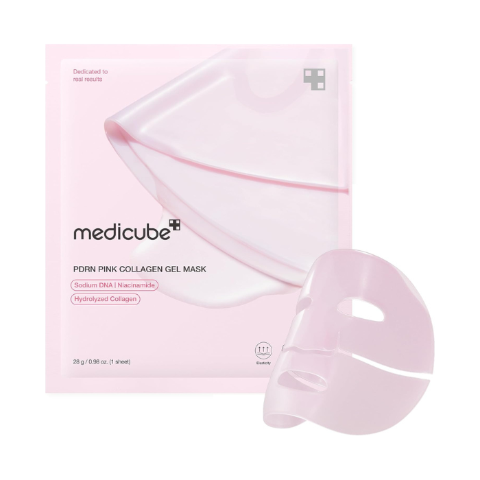 MEDICUBEMascarillas Faciales en Gel PDRN Pink con Colágeno y ADN de Salmón 1 unidad