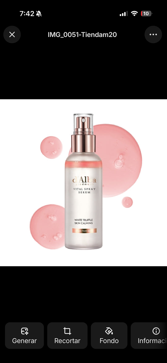 d'Alba serum vital en spray con trufa blanca, 100 ml