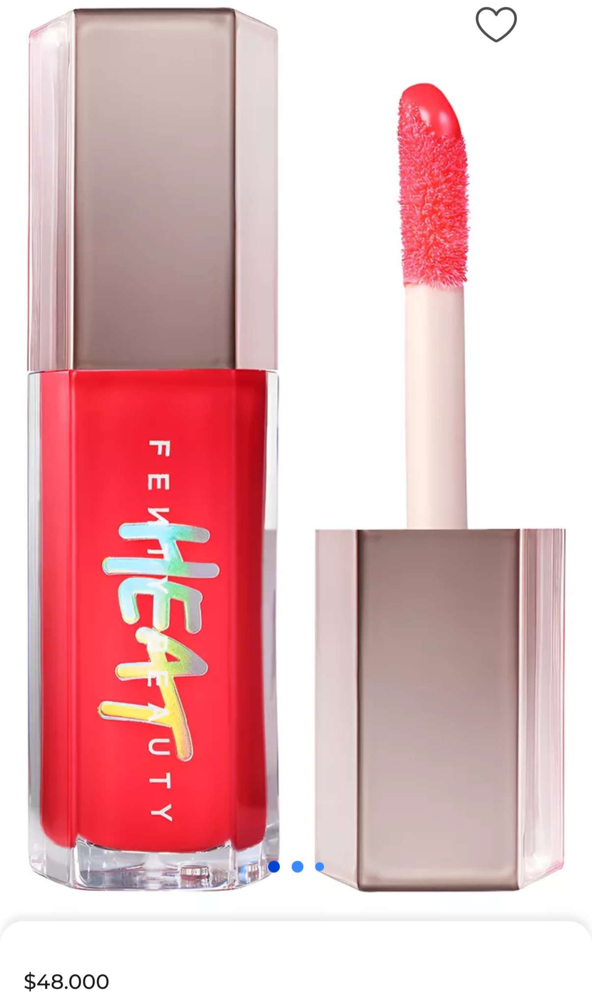 Labial fenty beauty Gloss Bomb Hot Cherry tamaño grande sin caja