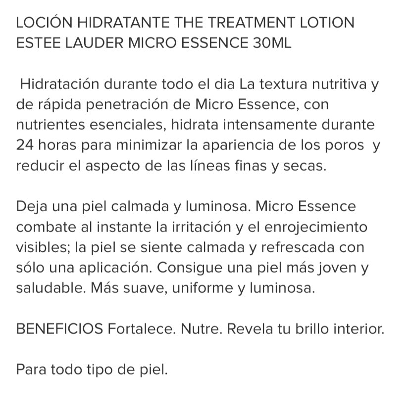 Loción ESTĒE Lauder micro essence