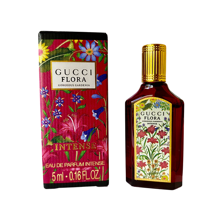 Gucci Flora Gorgeous Gardenia Intense Miniatura Eau de Parfum 5 ml - Perfume Floral Amaderado para Mujer