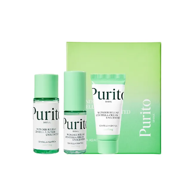 PURITO – Wonder Releaf Centella Mini Kit Unscented – 3 pzs Mini